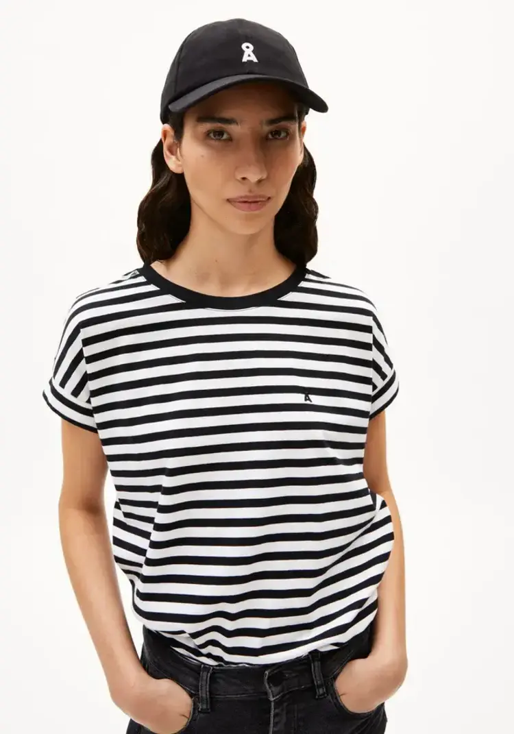 Armedangels IDAARA Stripes Shirts White-Black