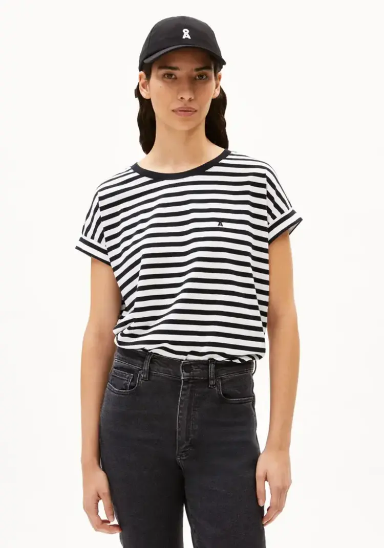 Armedangels IDAARA Stripes Shirts White-Black