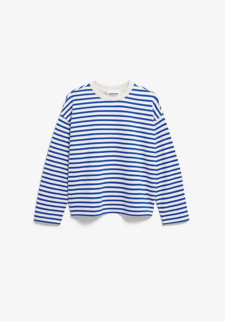 Armedangels FRANKAA Maarlen Stripe Sweatshirt Undyed-Dynamo Blue