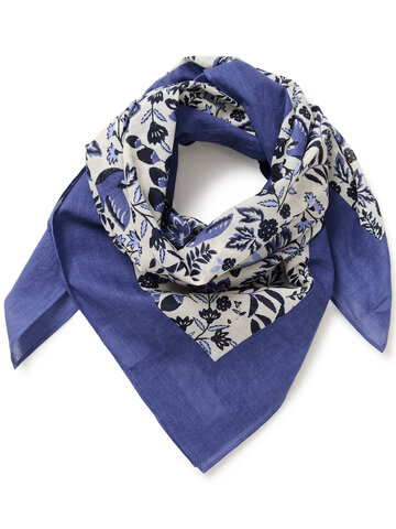 Part Two Phi Scarf Blue Bird Print