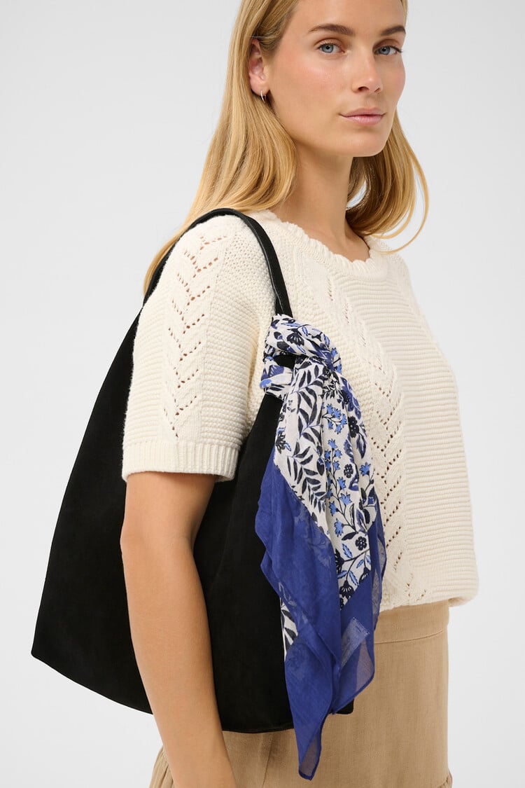 Part Two Phi Scarf Blue Bird Print