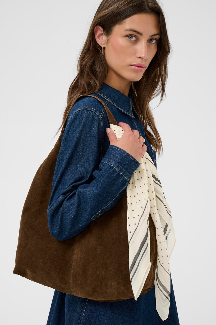 Part Two Phi Scarf Black Dot Print