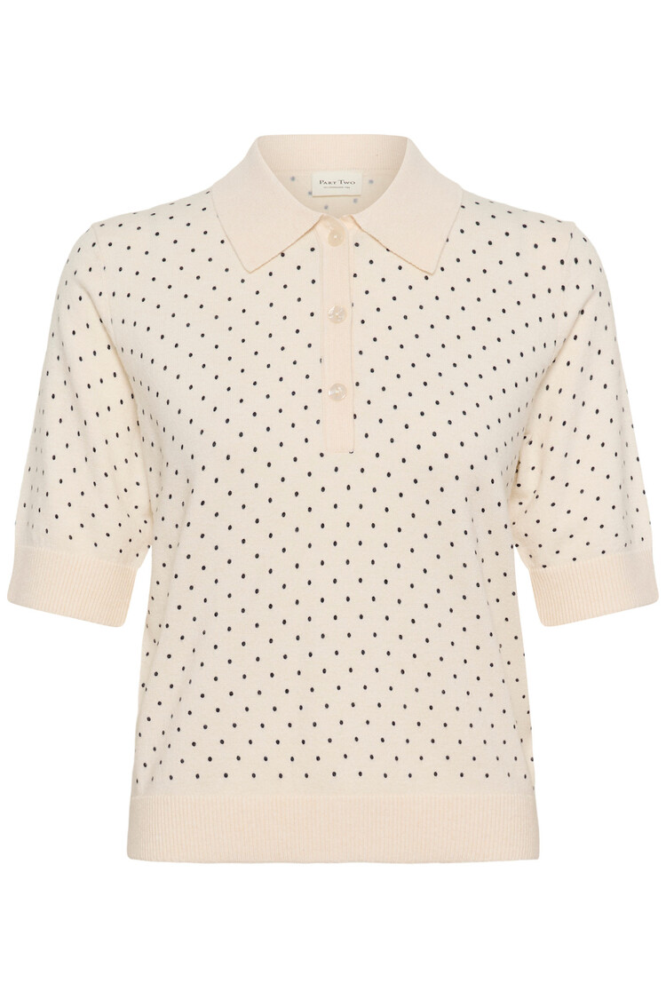 Part Two Anetti Pullover Dark Navy Dot Print