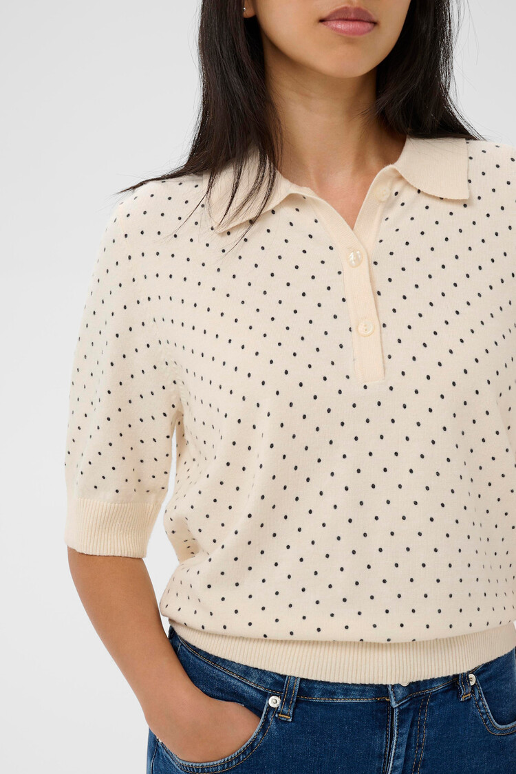 Part Two Anetti Pullover Dark Navy Dot Print