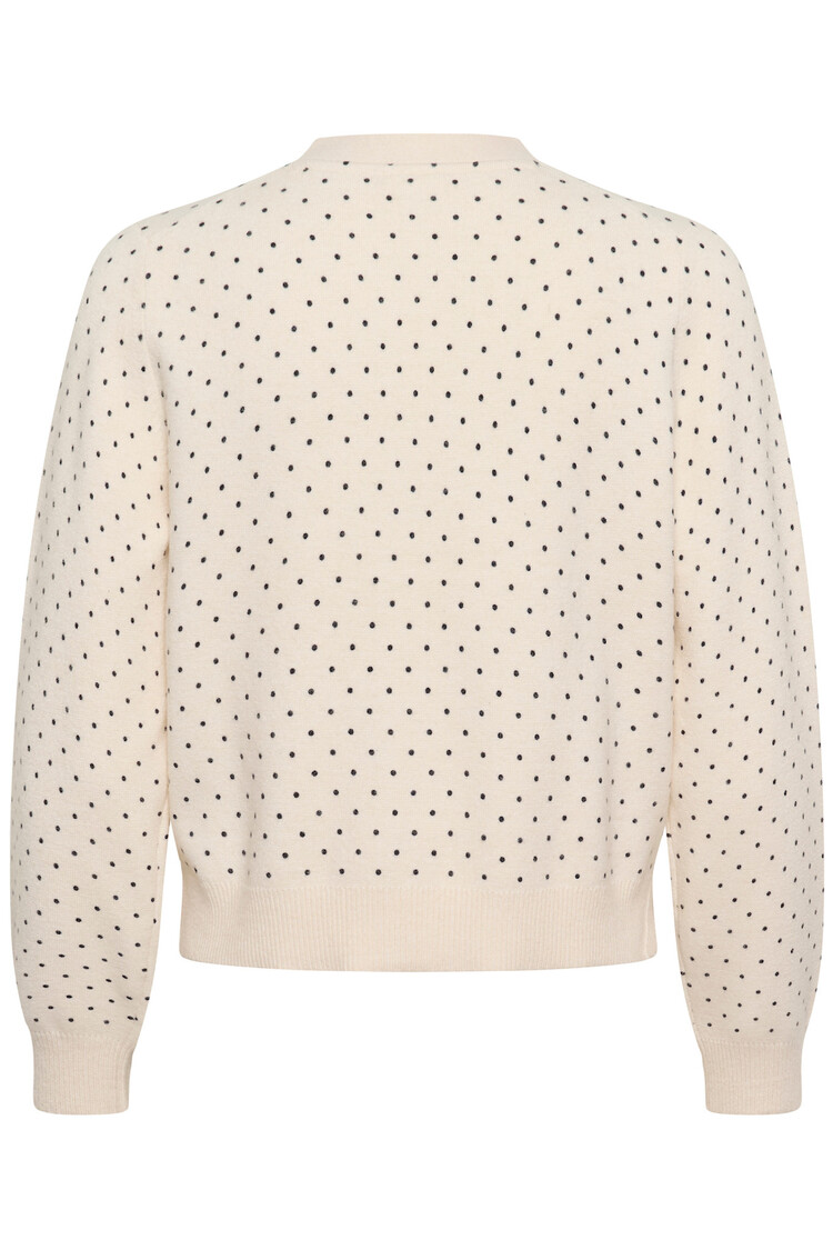 Part Two Anessa Cardigan Dark Navy Dot Print