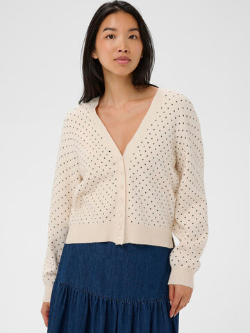 Part Two Anessa Cardigan Dark Navy Dot Print