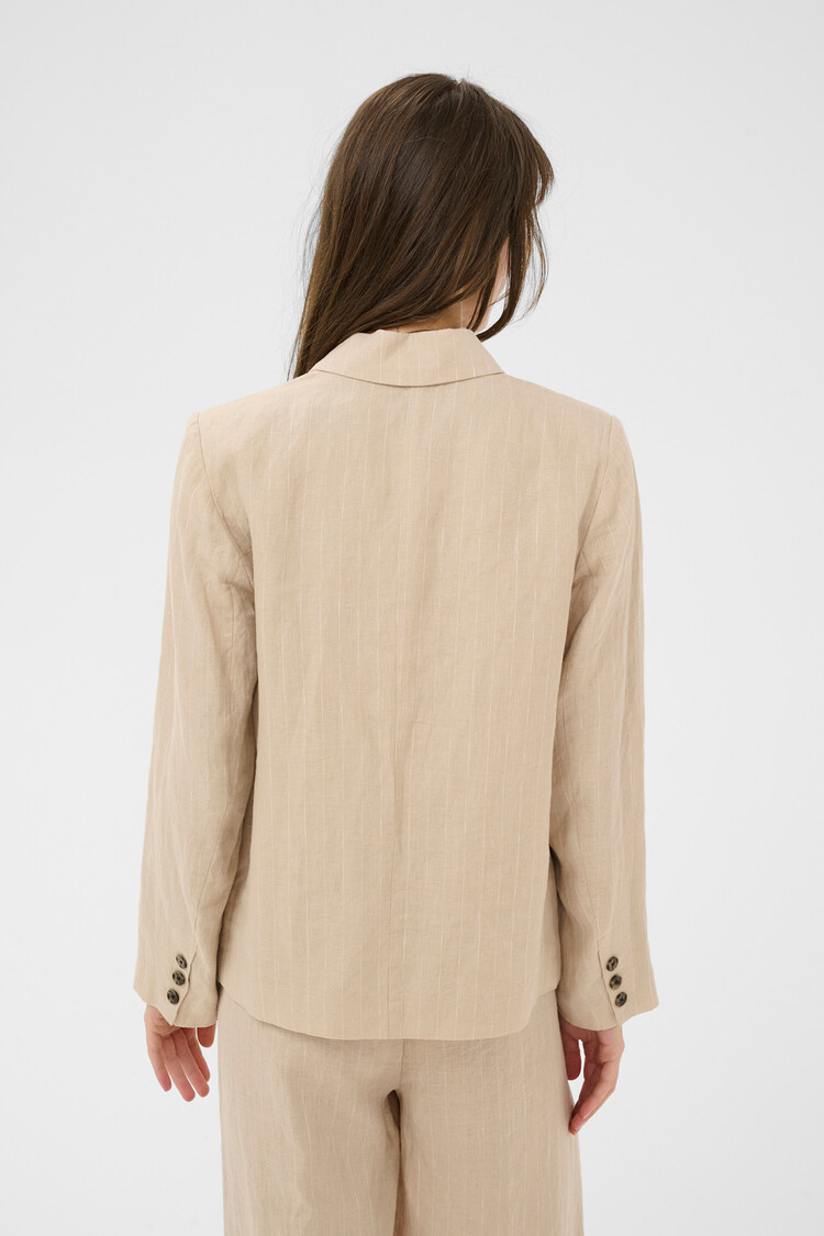Part Two Alita Blazer Neutral Pinstripe