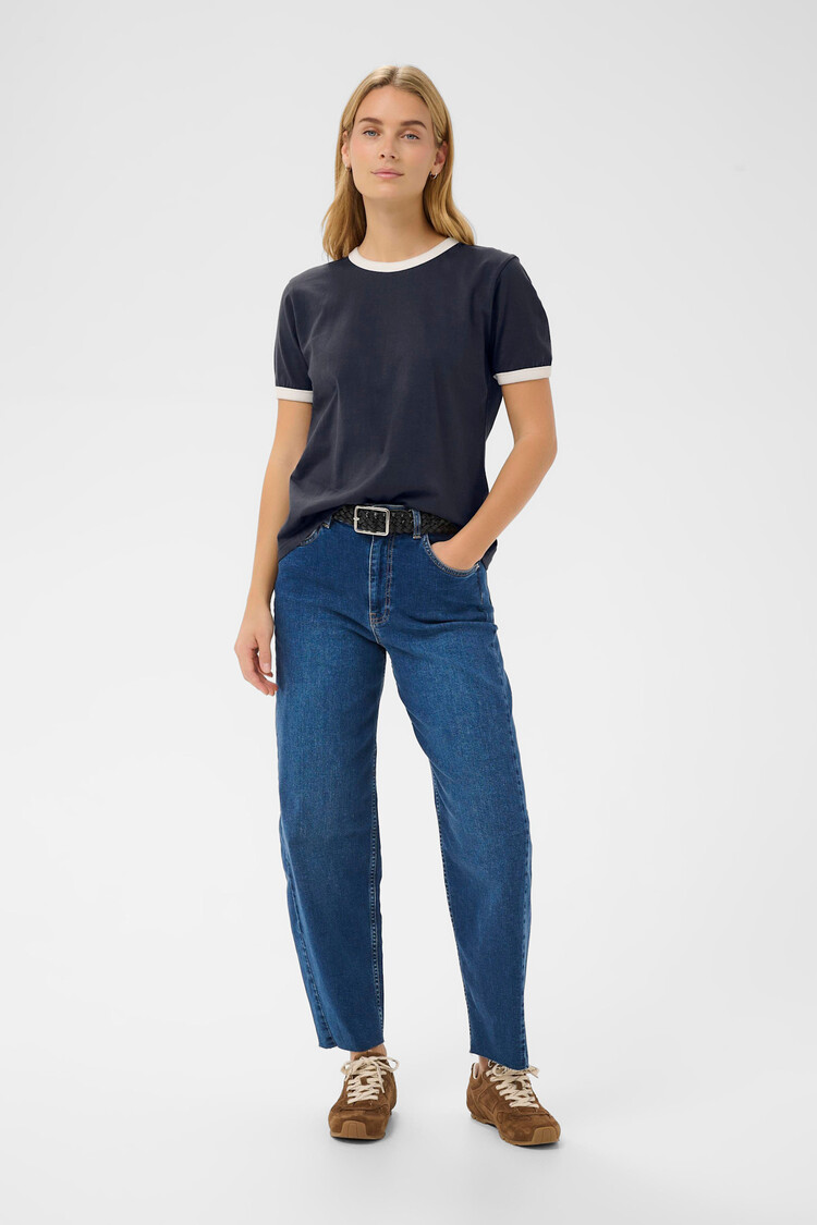 Part Two Angelita T-Shirt Navy/Whisper White