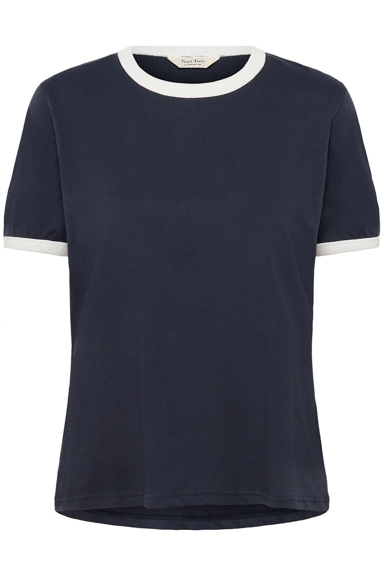 Part Two Angelita T-Shirt Navy/Whisper White