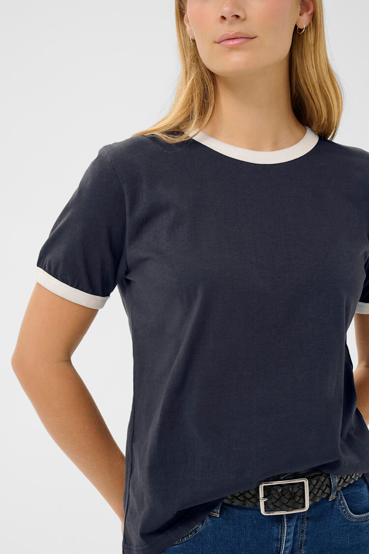 Part Two Angelita T-Shirt Navy/Whisper White