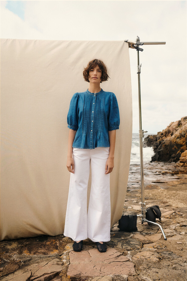 Part Two Azra Shirt Medium Blue Denim