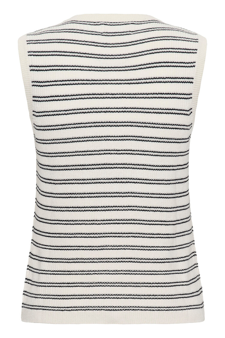 Part Two Gemma Waistcoat Dark Navy Twin Stripe