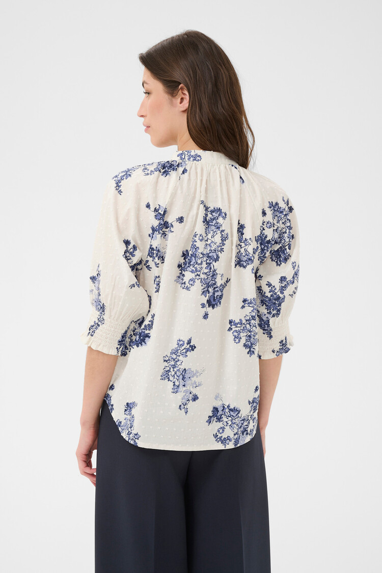 Part Two Almeras Shirt Blue Shadow Flower Print