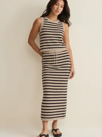 ZSupply Emori Striped Skirt Natural