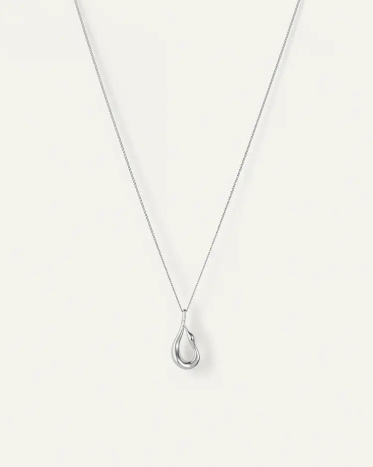 Jenny Bird Mini Egret Pendant Necklace Silver