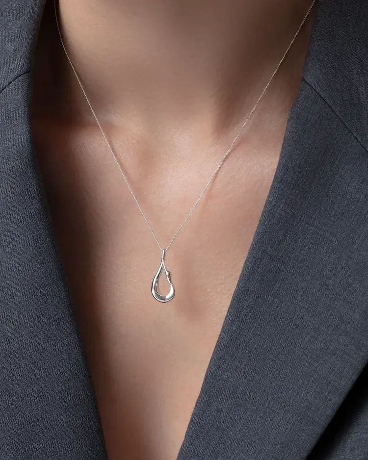 Jenny Bird Mini Egret Pendant Necklace Silver