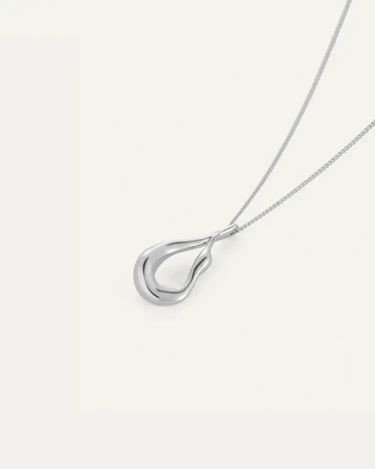 Jenny Bird Mini Egret Pendant Necklace Silver