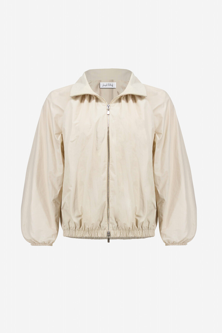 Joseph Ribkoff Memory Cocoon Jacket with Funnel Collar Moonstone