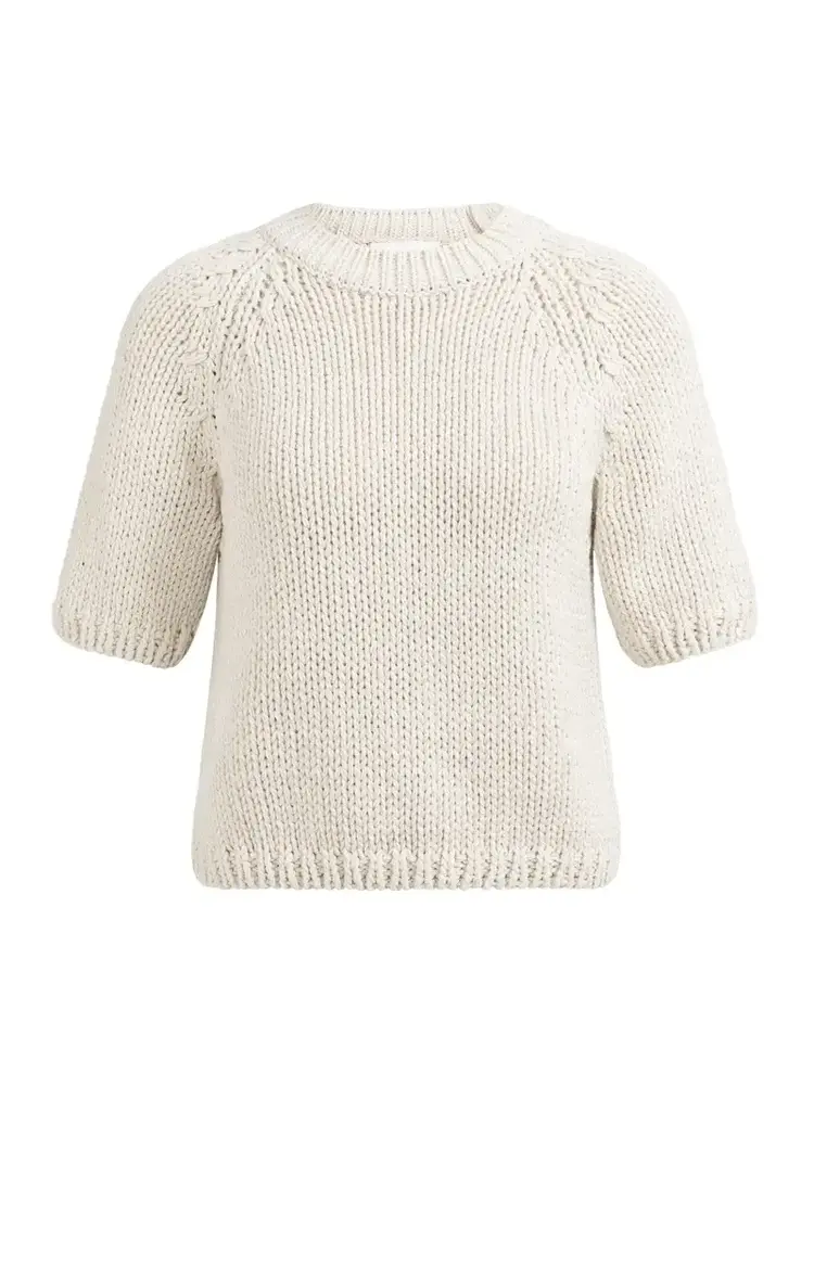 Yaya Heavy Yarn Sweater Short Sleeve Kit Beige