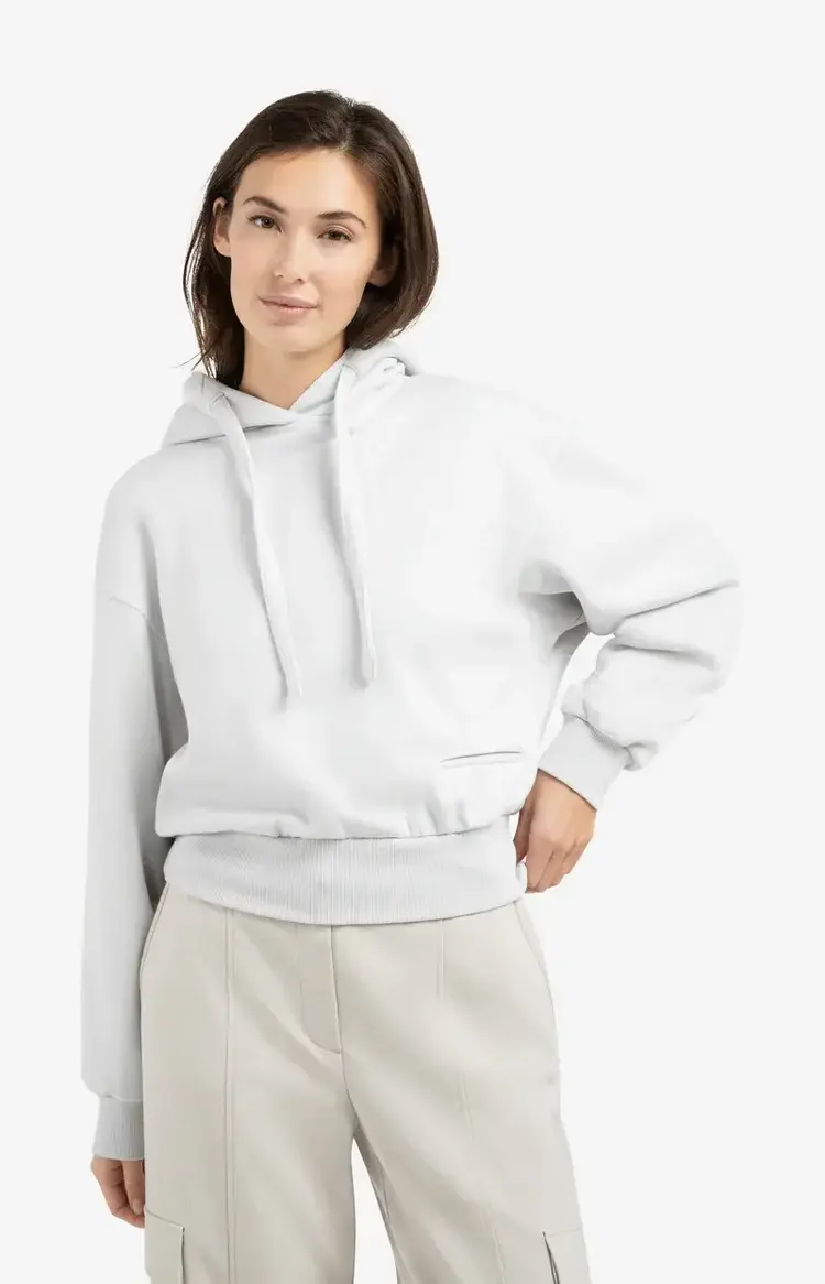 Yaya Hoodie with Drawstring Vapor Blue Grey