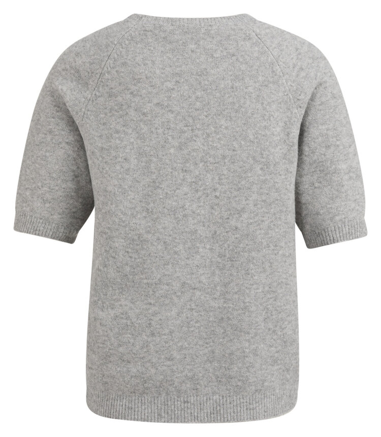 Yaya Raglan Short Sleeve Sweater Iron Grey Melange