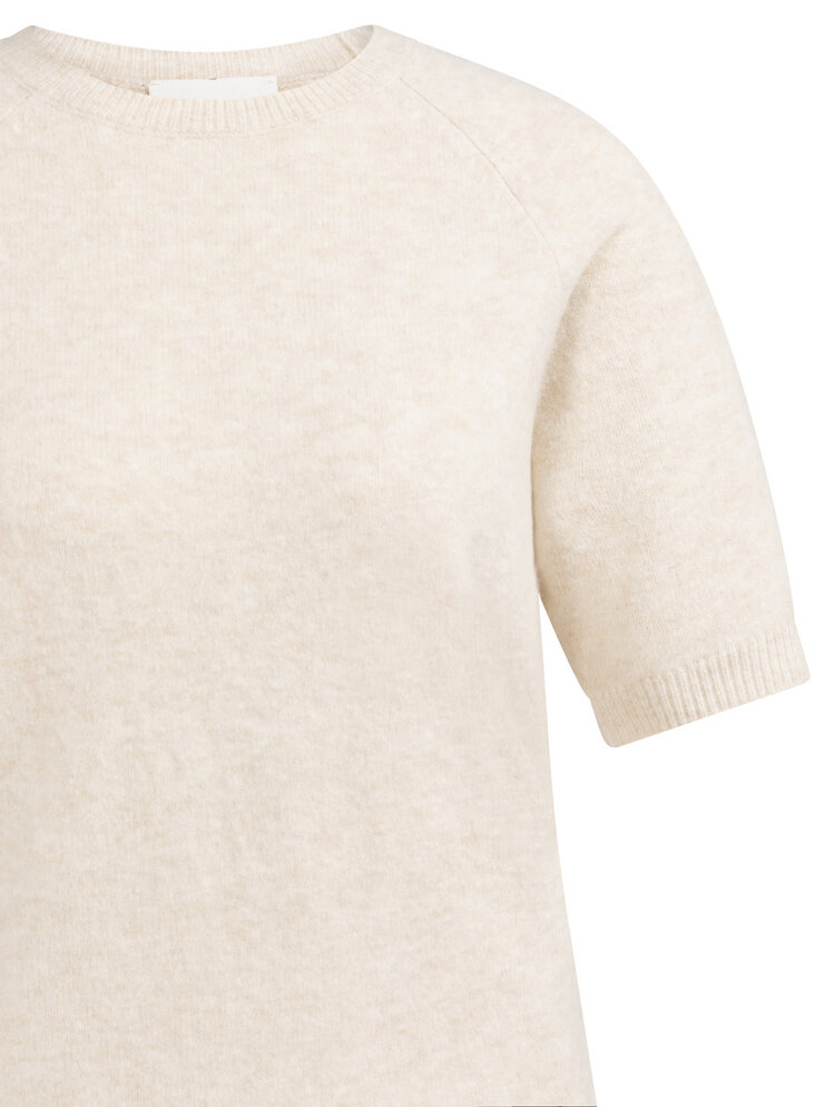 Yaya Raglan Short Sleeve Sweater Kit Beige Melange