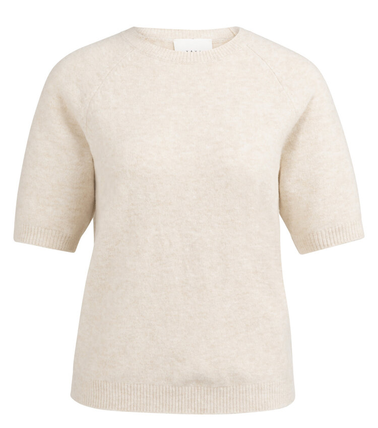 Yaya Raglan Short Sleeve Sweater Kit Beige Melange