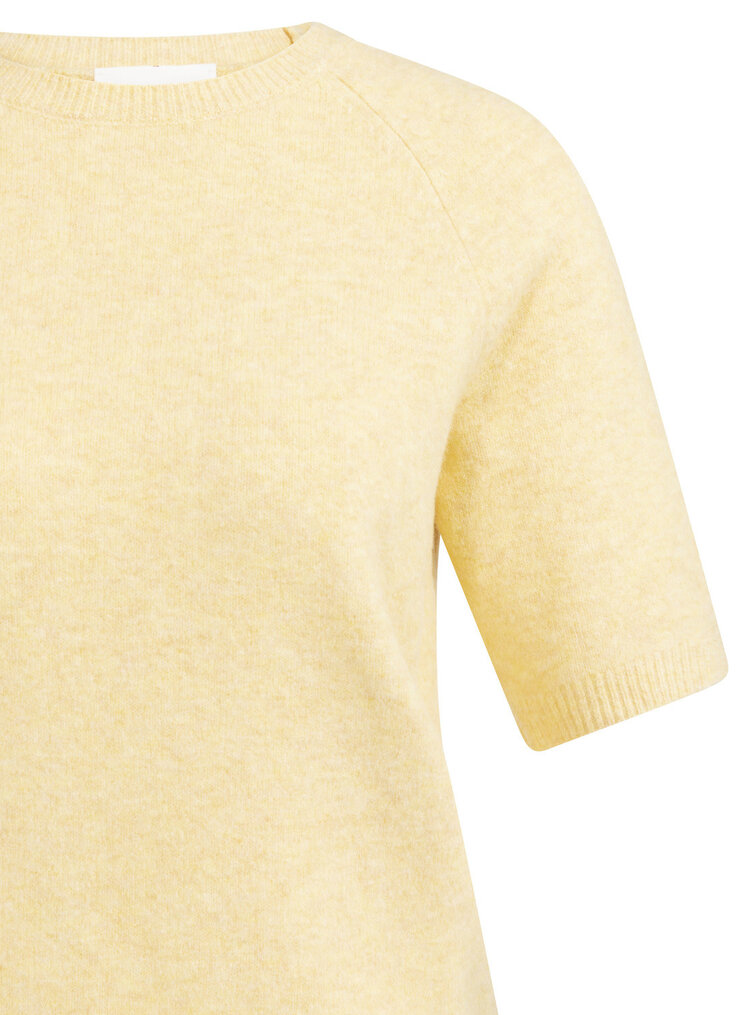 Yaya Raglan Short Sleeve Sweater Reed Yellow Melange