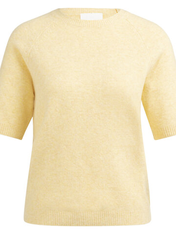 Yaya Raglan Short Sleeve Sweater Reed Yellow Melange