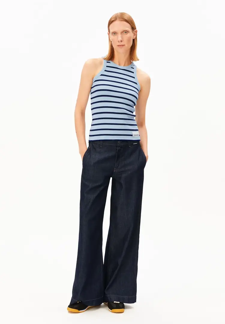 Armed Angels KANITAA Stripes Top Blue Glow-Tinted Navy