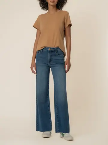 KUT from the Kloth Meg High Rise Wide Leg, Long Seam Rad