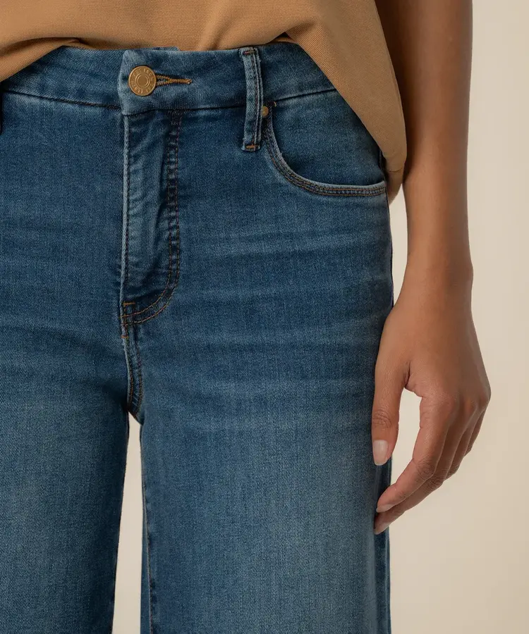 KUT from the Kloth Meg High Rise Wide Leg, Long Seam Rad