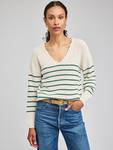 Gentle Fawn Tucker Pullover Sweater Kelly Stripe