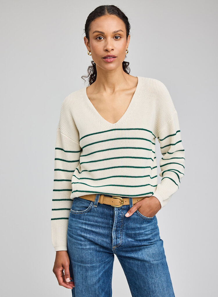 Gentle Fawn Tucker Pullover Sweater Kelly Stripe