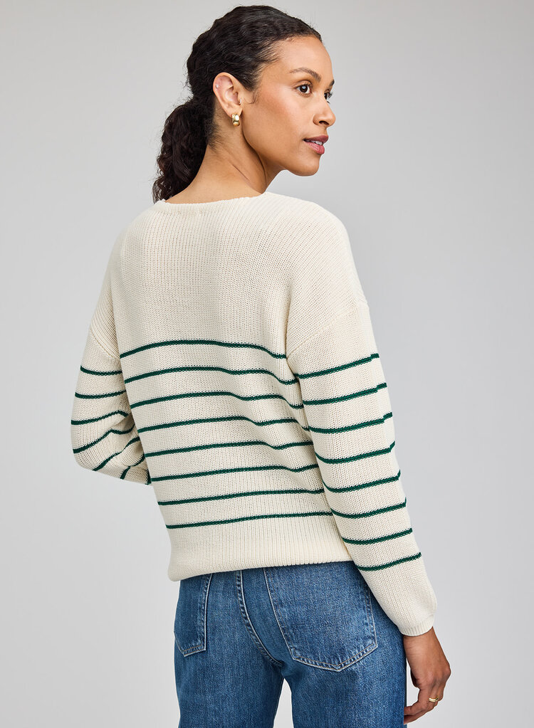 Gentle Fawn Tucker Pullover Sweater Kelly Stripe
