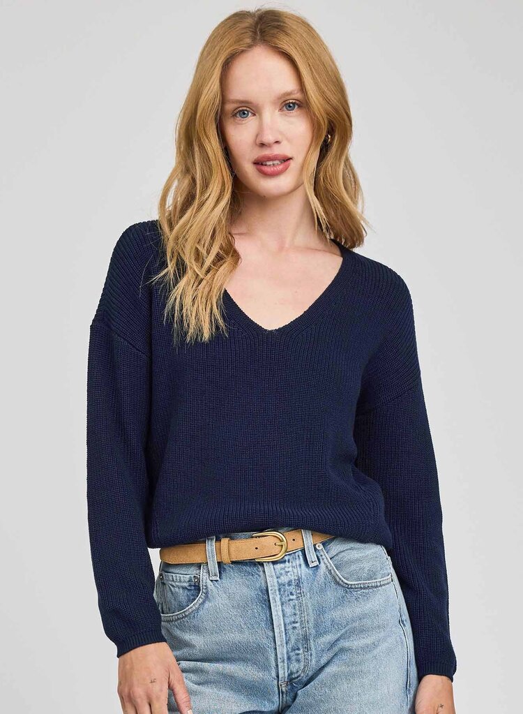 Gentle Fawn Tucker Pullover Sweater Navy