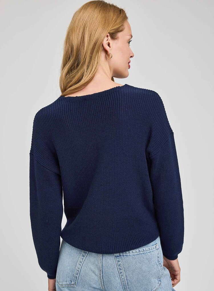 Gentle Fawn Tucker Pullover Sweater Navy