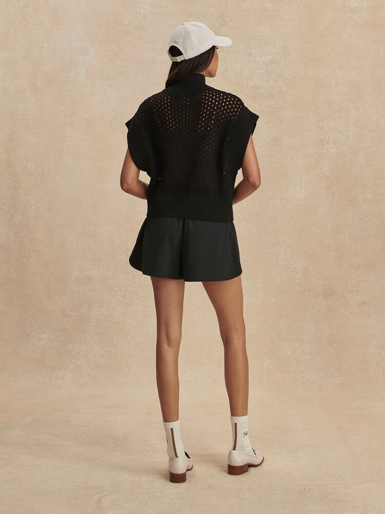 Varley Gaines Half Zip Kni Black