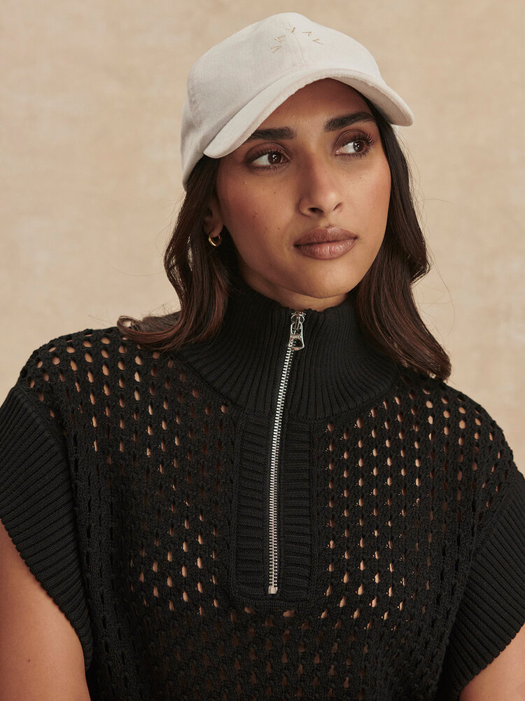 Varley Gaines Half Zip Kni Black