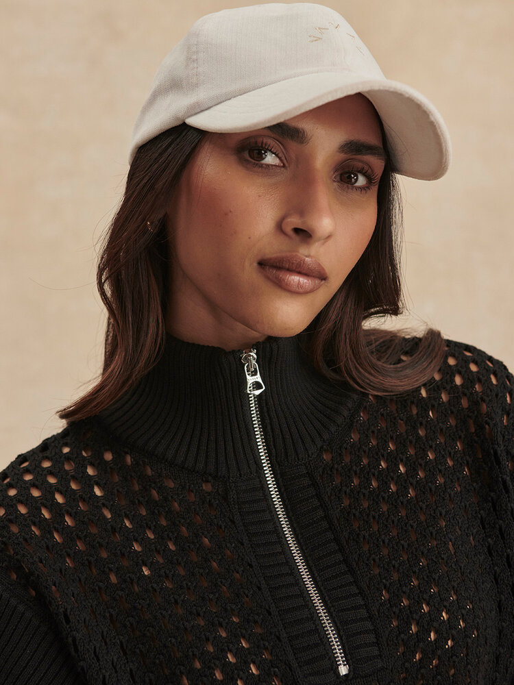 Varley Gaines Half Zip Kni Black