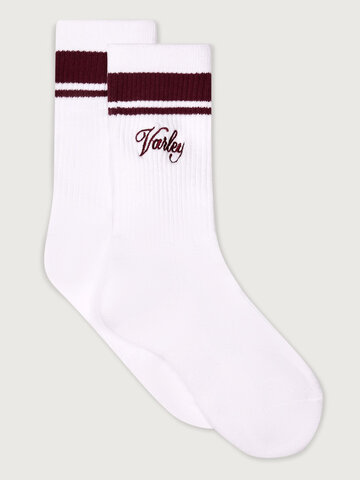 Varley Lamar Club Stripe Sock White/Port