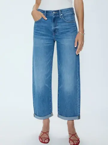 Pistola Donny Rolled Hem Boyfriend Jean Heartfelt