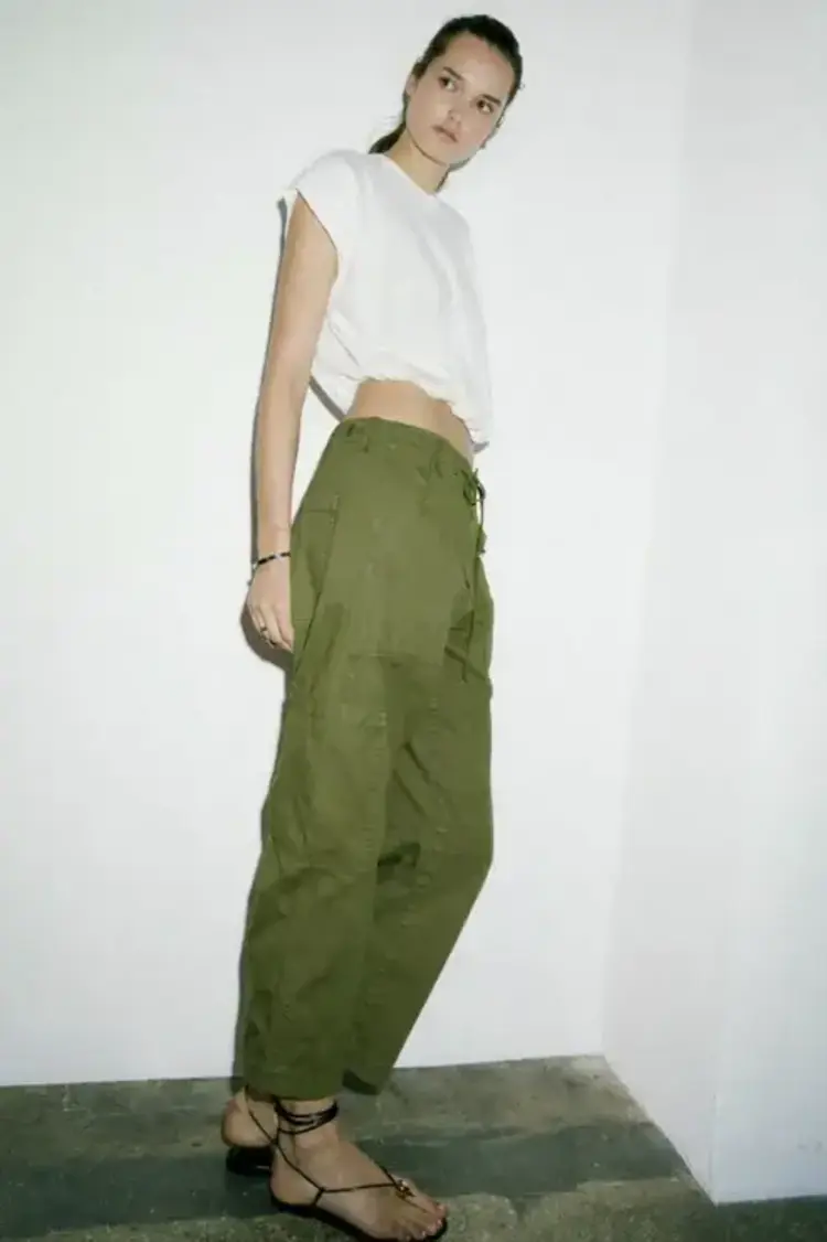 Pistola Sabrina Curved Utility Pants Meadow