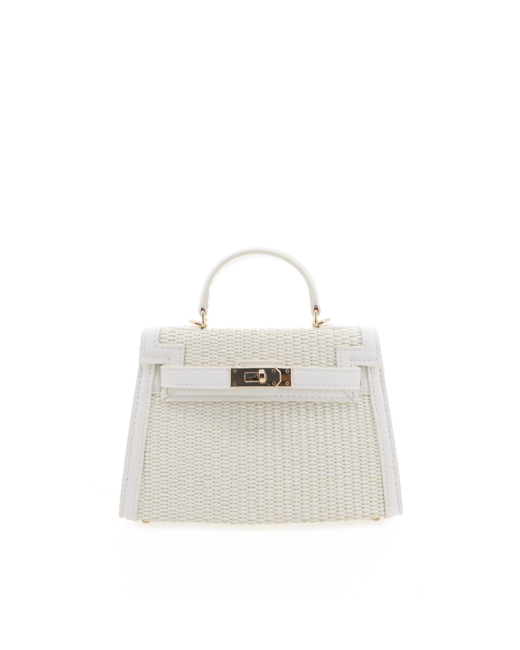 Billini Hariette Raffia Handle Bag Cream Raffia-Bone