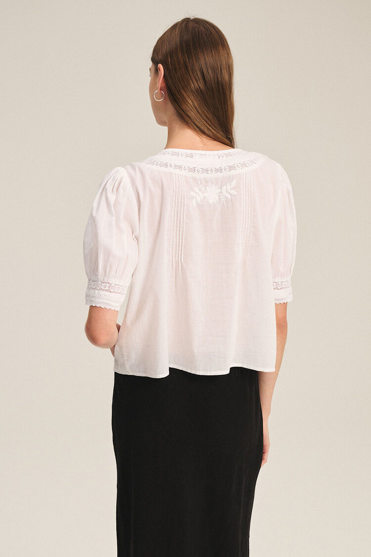 Velvet Mavis Top White