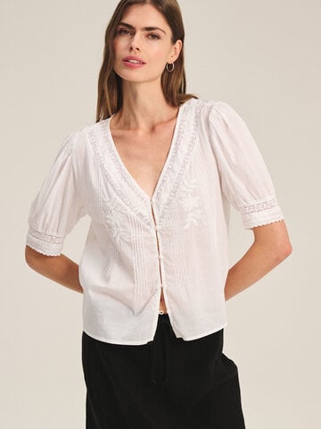 Velvet Mavis Top White