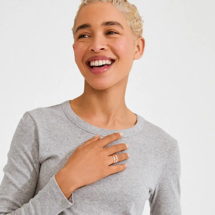 Pilgrim Jewellery FIRE Rings 2-in-1 Set, Silver Plated