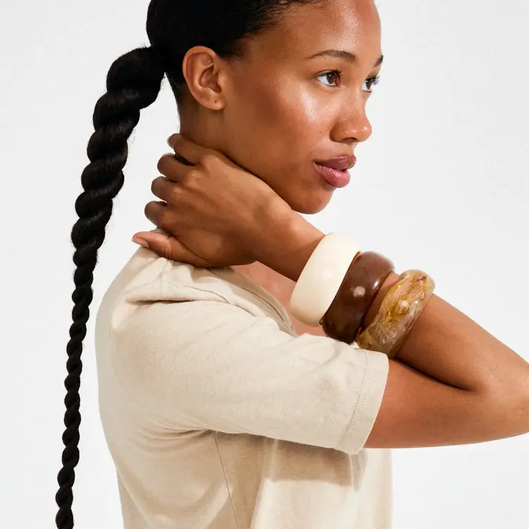 Pilgrim Jewellery AASE Maxi Bangle Beige