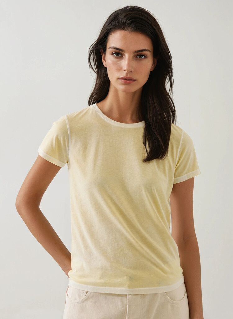 Patrick Assaraf Pima Reverse Spray Classic Crew Neck Shirt Fondue