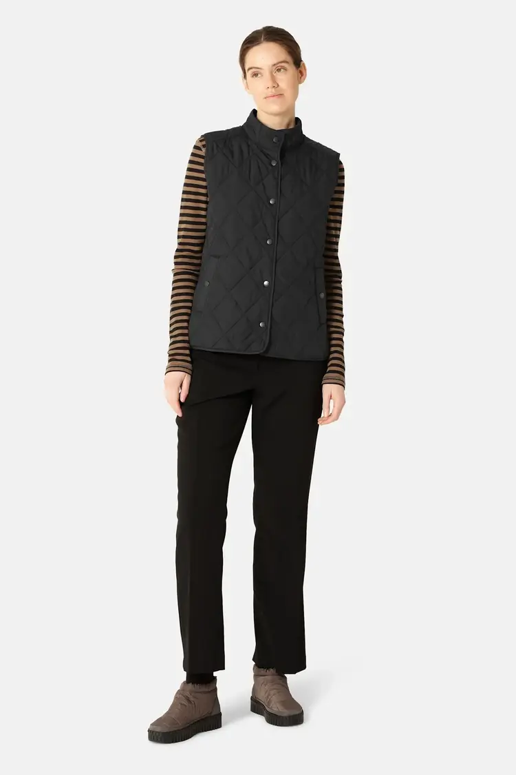 Ilse Jacobsen Quilted Short Vest Black